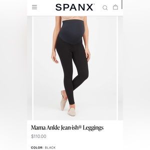 Spanx black maternity leggings
